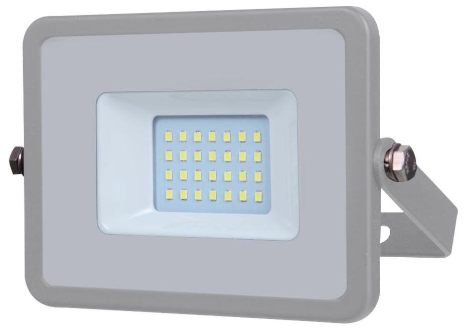 20W LED Floodlight, Grey, 6400K, 1600lm, IP65