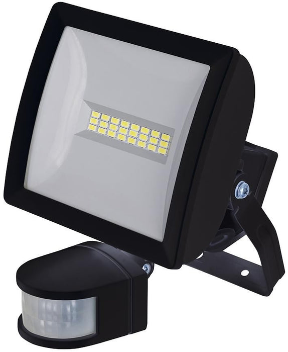 10W LED Wide Beam PIR Floodlight, Black