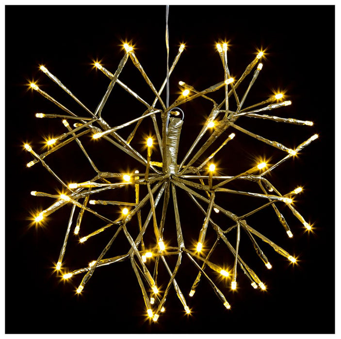 40cm Matt Gold Sputnik with Warm White LEDs