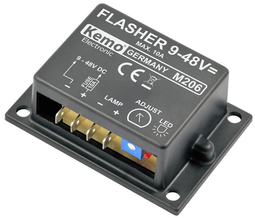 Flasher Module for LED or Incandescent Lamps 9-48V DC
