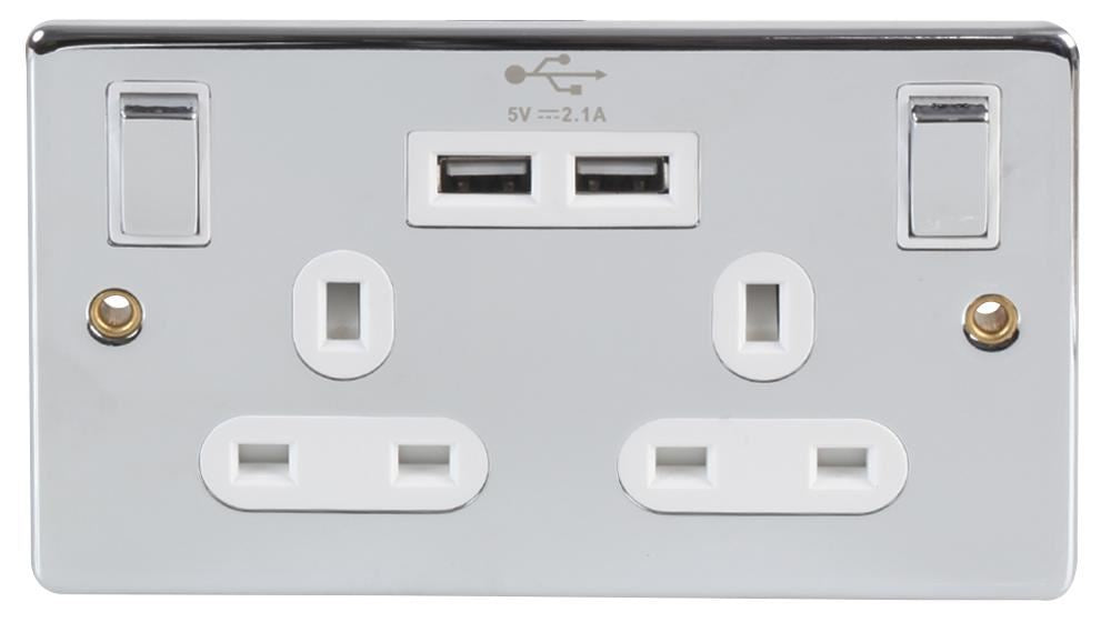 2 Gang Socket with USB