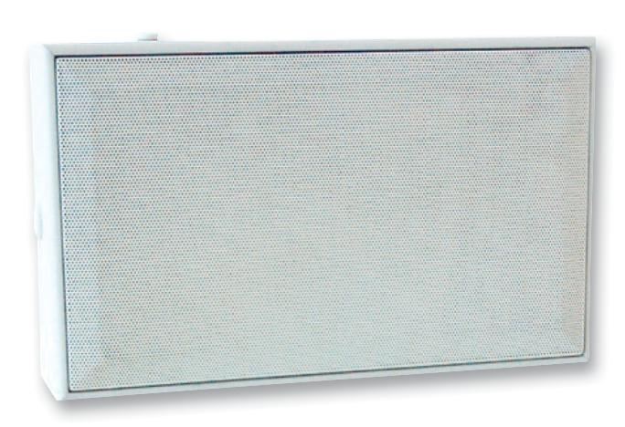 100V Wall Mount Cabinet Speaker with Volume Control, 6W RMS, White