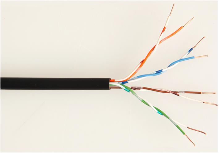 4-Pair CW1308 Telephone Cable 200m Black