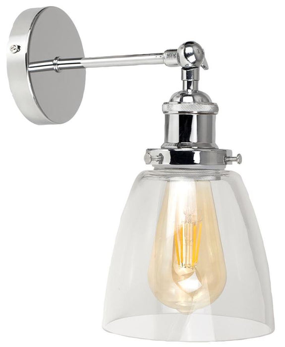 Ezrah Wall Light, E27, Chrome