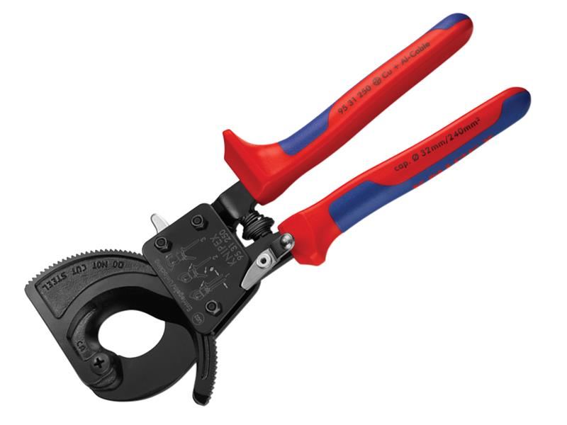 95 31 Series Ratchet Action Cable Shears, Multi-Component Grip