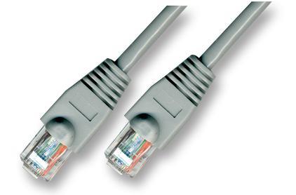 RJ45 Cat5e Ethernet Patch Lead, 3m Grey