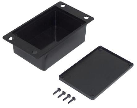 Black ABS Flanged Potting Box and Lid - 42x30x19mm