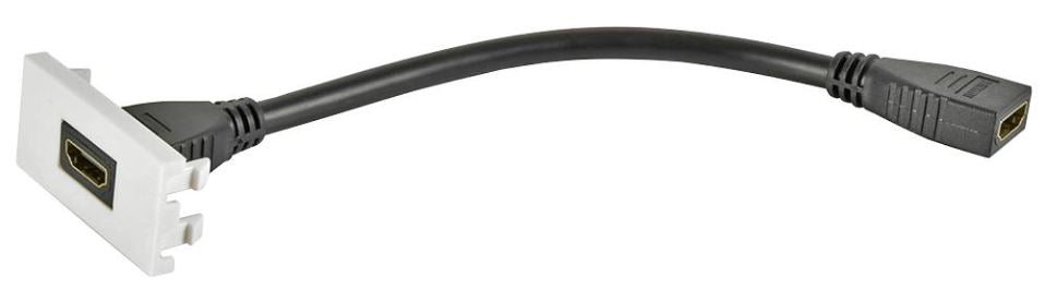 HDMI Socket Wallplate Module, 50x25mm