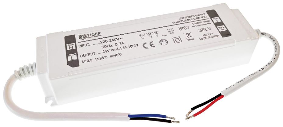 24V, 4.16A, 100W, Constant Voltage LED Driver, IP67