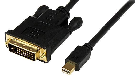 Mini DisplayPort to DVI D Male to Male Lead Black