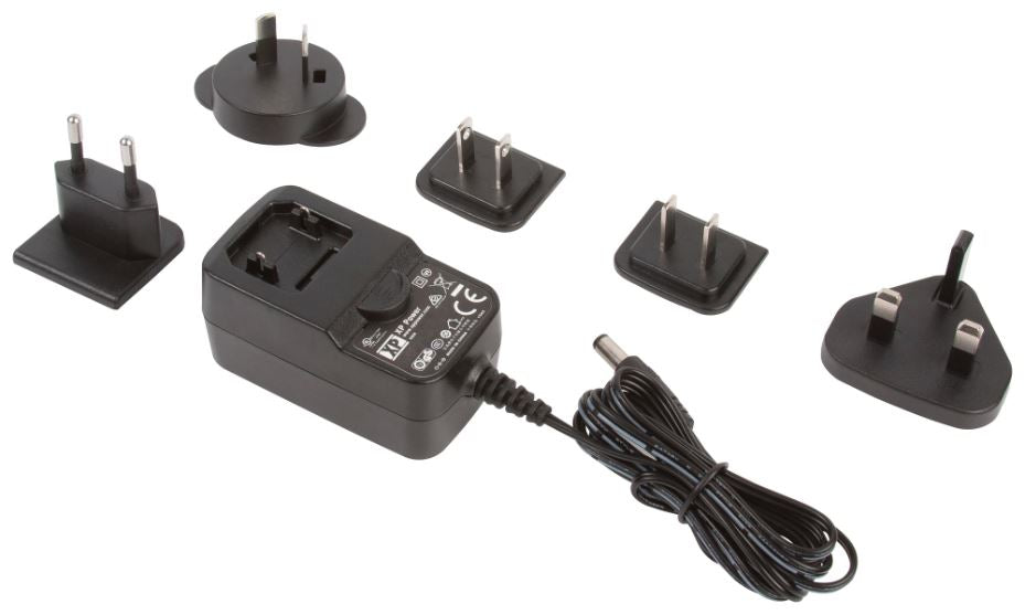 12V, 3A, 36W, International Plug In Power Supply (Level VI), 2.1mm Plug