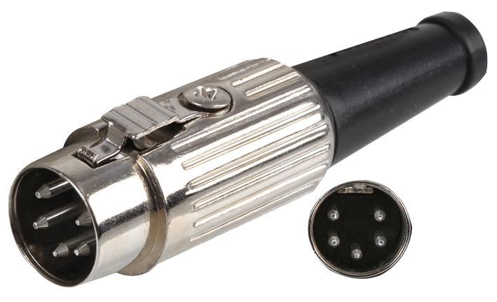 5 Pin (240 Degree) Nickel Locking DIN Plug