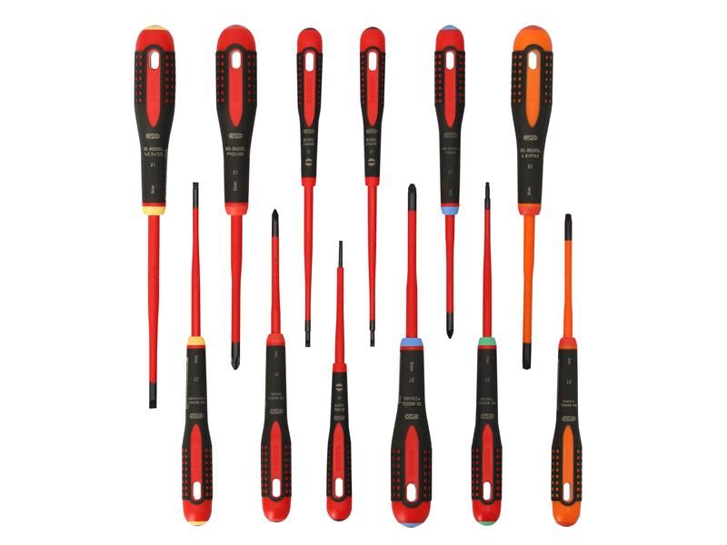 BE-9878SL ERGO™ Slim VDE Insulated Screwdriver Set, 12 Piece