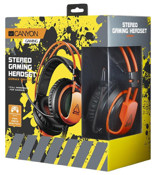 Corax Stereo Gaming Headset, Black / Orange