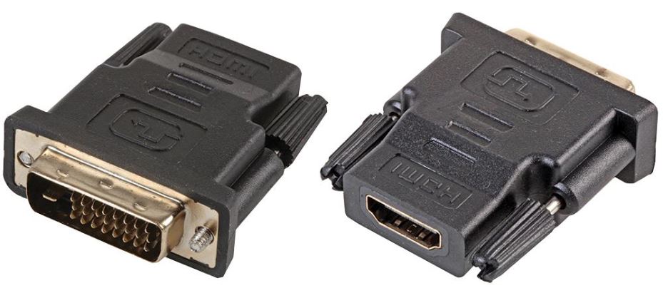 19 Pin HDMI Socket to DVI Plug Adaptor