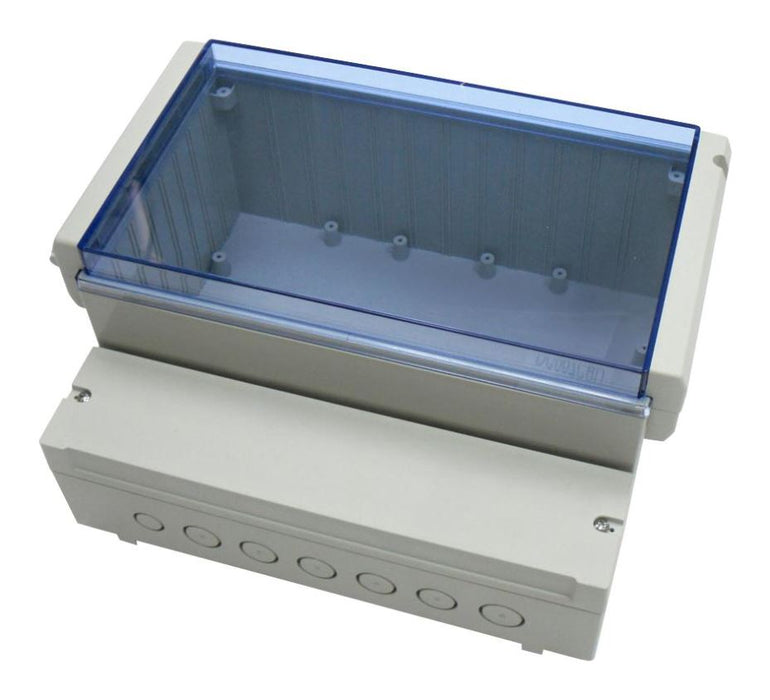 IP65 ABS Dual Compartment Enclosure with Hinged Cover