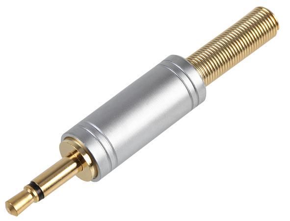 Connector 3.5mm Jack Plug Metal + Strain Relief