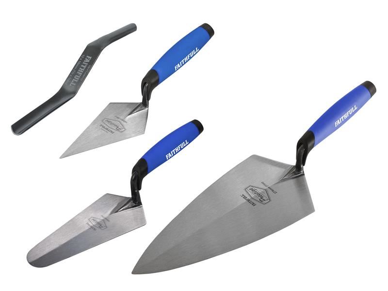 Prestige Professional Brick Trowel Set, 4 Piece