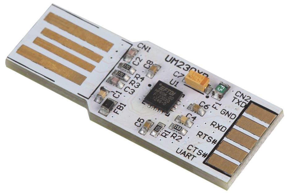Breakout Module based on FT230XQ Full Speed USB to Basic UART IC - PCB Ended Connection