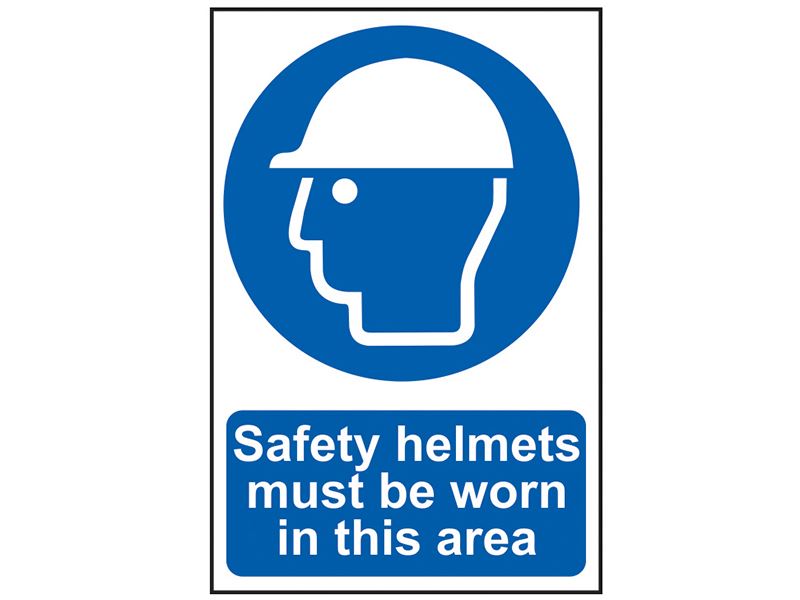 Sign: Safety Helmets Must Be Worn