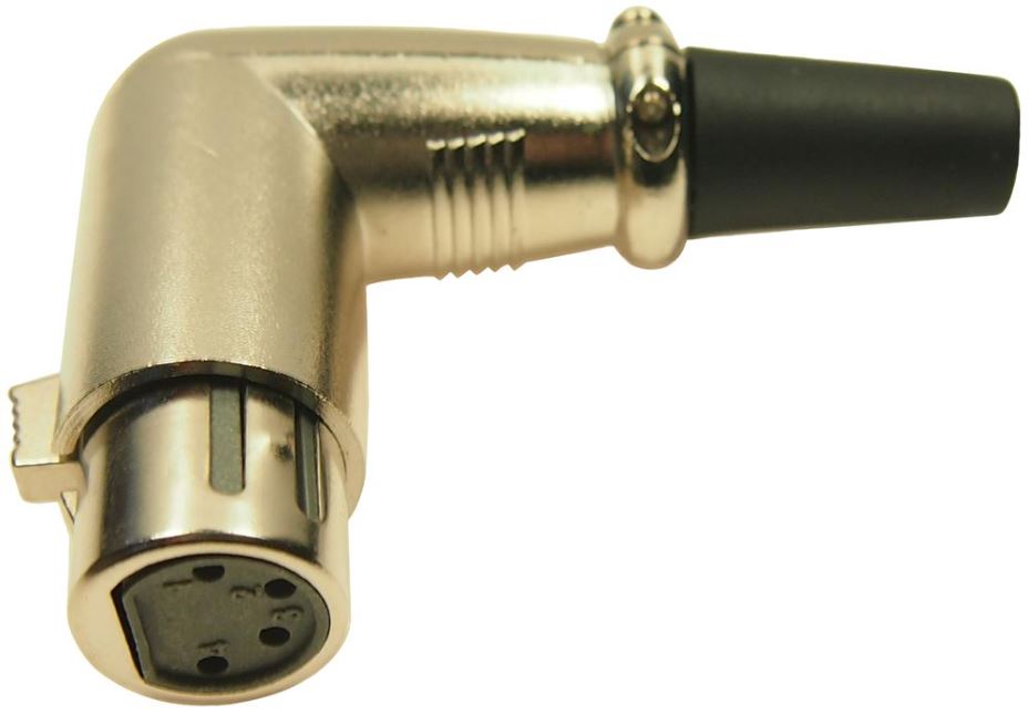 4 Pin Right Angle XLR Socket