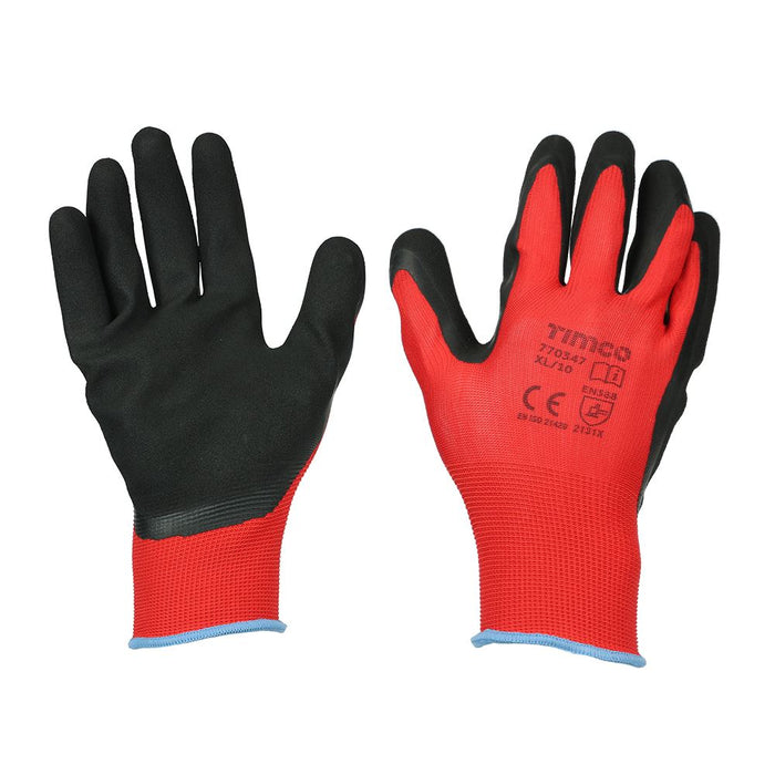 Toughlight Grip Gloves - Sandy Latex Coated Polyester. Various Sizes