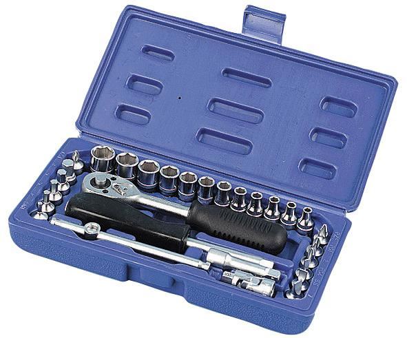 1/4" Socket Set, 29 Piece