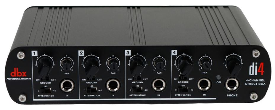 Active 4 Channel Direct Box with Line Mixer