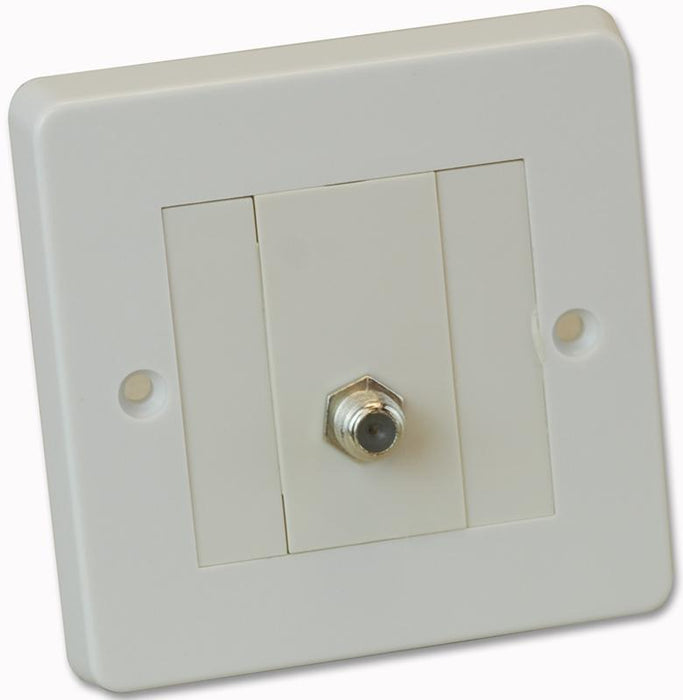 1 Gang F-Type Satellite Socket, White