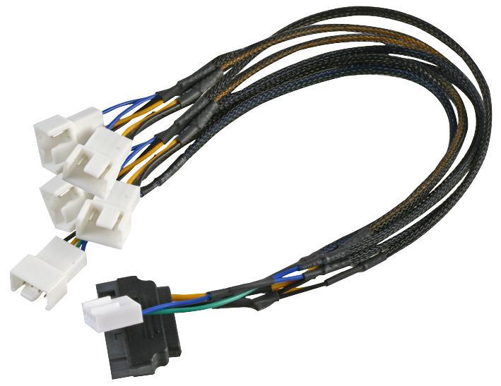 SATA to 5x PWM Fan Power Splitter Lead, 45cm