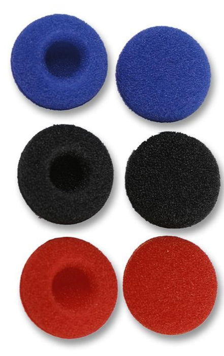 SOUNDLAB - Foam Earphone Covers, 3 Pairs (Black, Red & Yellow)