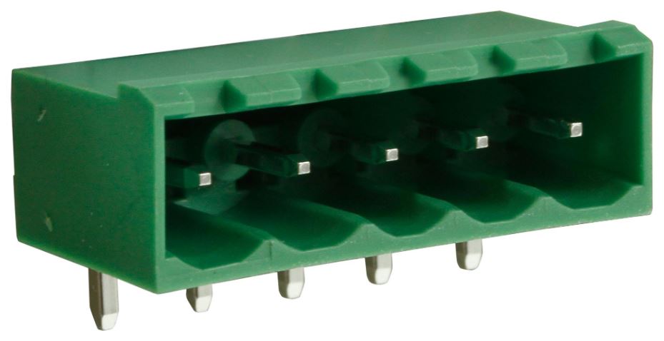 5mm Horizontal Pluggable Terminal Block Header, 5-Pole, 15A