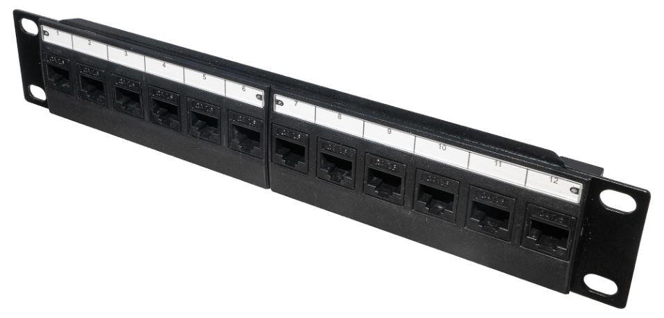 miniMEDIA 12 Way Cat6 10" Patch Panel