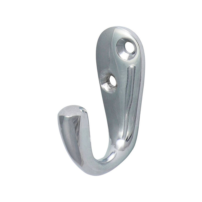 Single Robe Hook - Polished Chrome (Size 44 x 18mm - 1 Each)