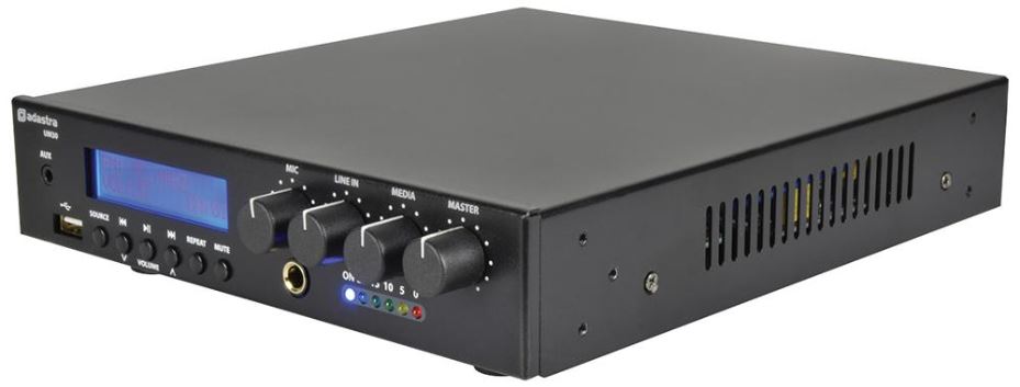 30W Compact Mixer Amplifier, 100V/8ohm with USB/BT