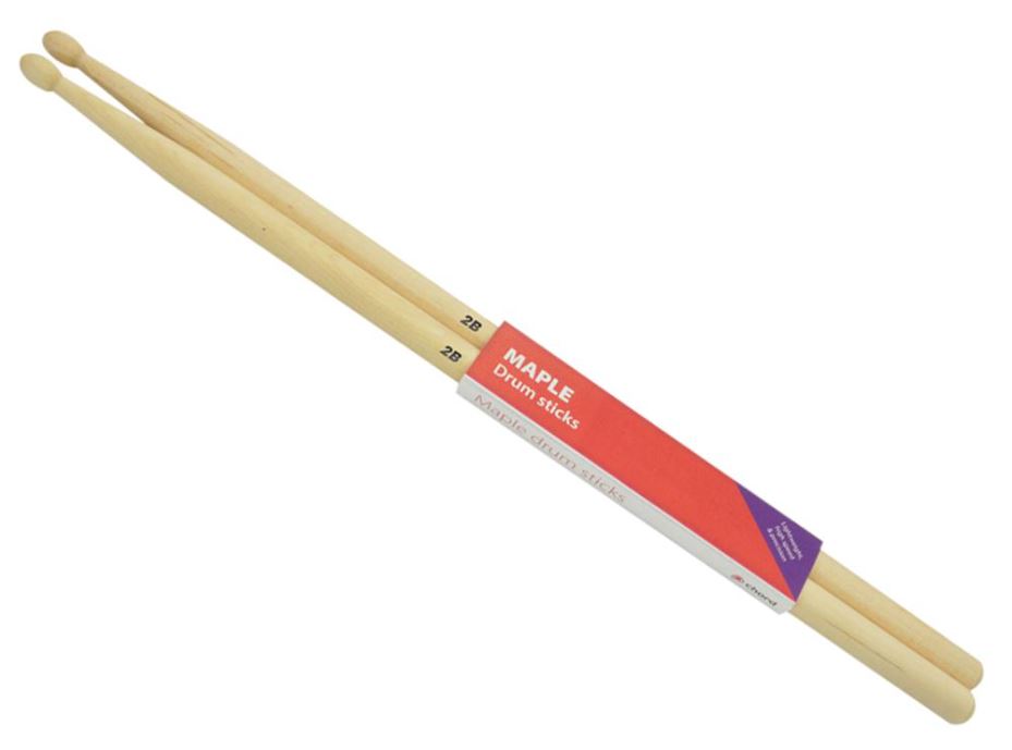 Maple Drumsticks 2B, Wood Tip