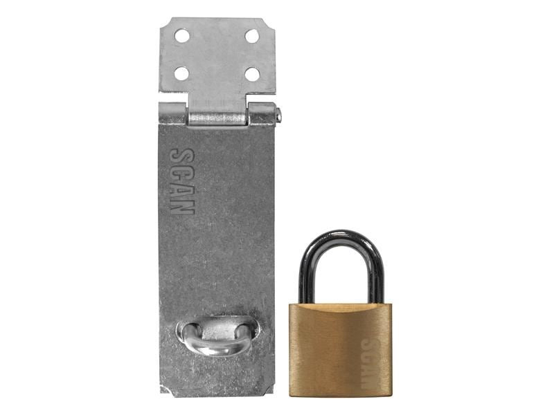 Hasp and Staple 117mm + 40mm Padlock