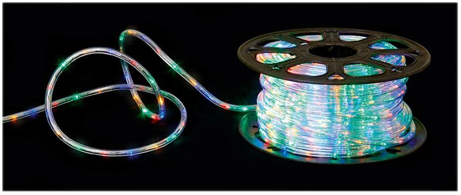 1200 LED Multi-Action LED Rope Light, Multi-Coloured, 50m