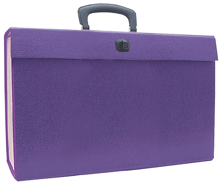 Cardboard Expanding File Case, Purple