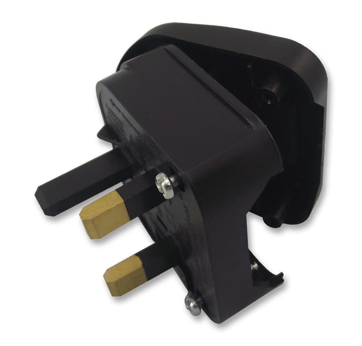 Euro 2-Pin to UK 3-Pin Adaptor Black