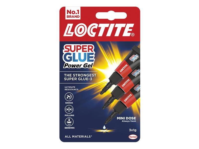 Super Glue Power Gel Mini Tube Trio 3 x 1g