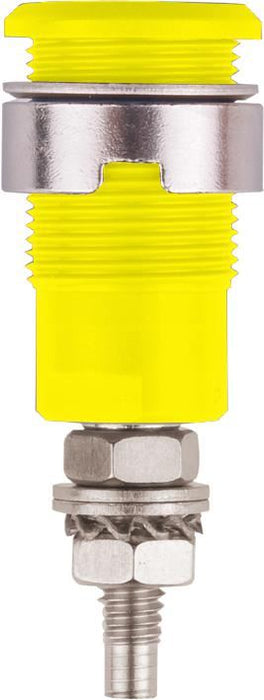 4mm Safety Socket Yellow, Solder, 32A