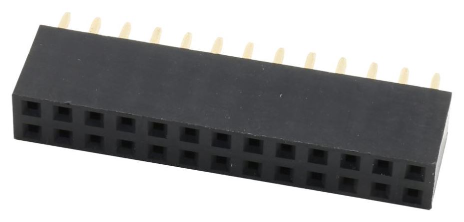 26-Pin, 2.54mm Pitch, PCB Socket — StampyTools