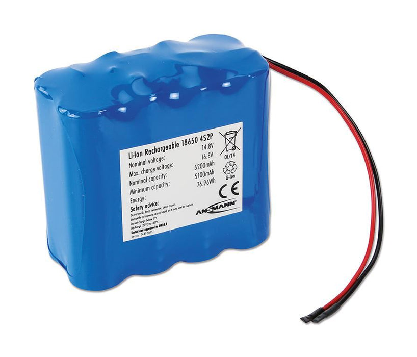 14.4V 5200mAh 4S2P Li-Ion Battery Pack