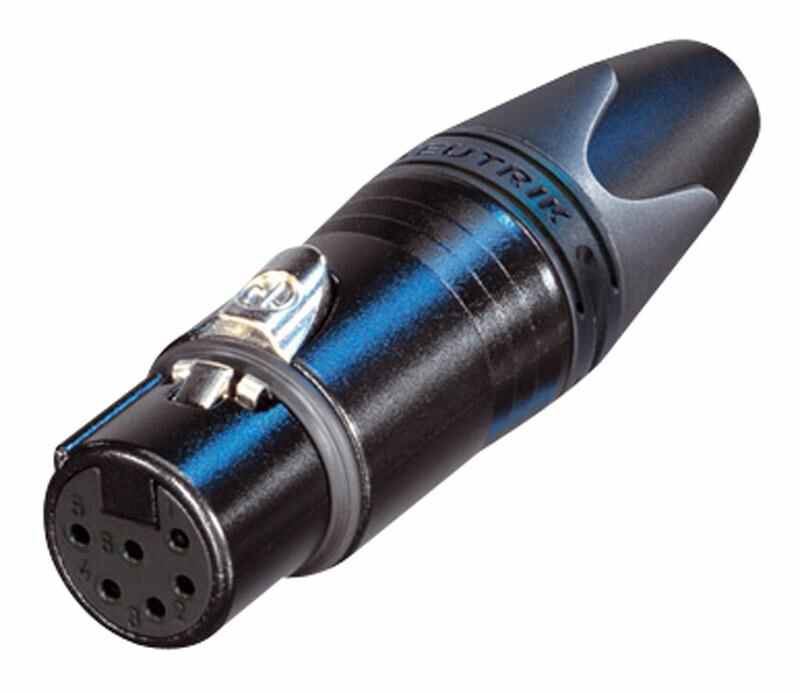 XLR Socket, 6 Pole, Black