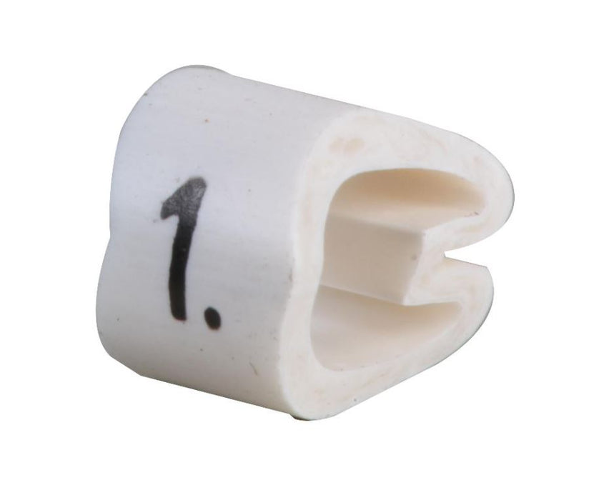 Z Type Cable Marker, 1, Chevron Cut, White, 4.3-6.9mm, Box of 500