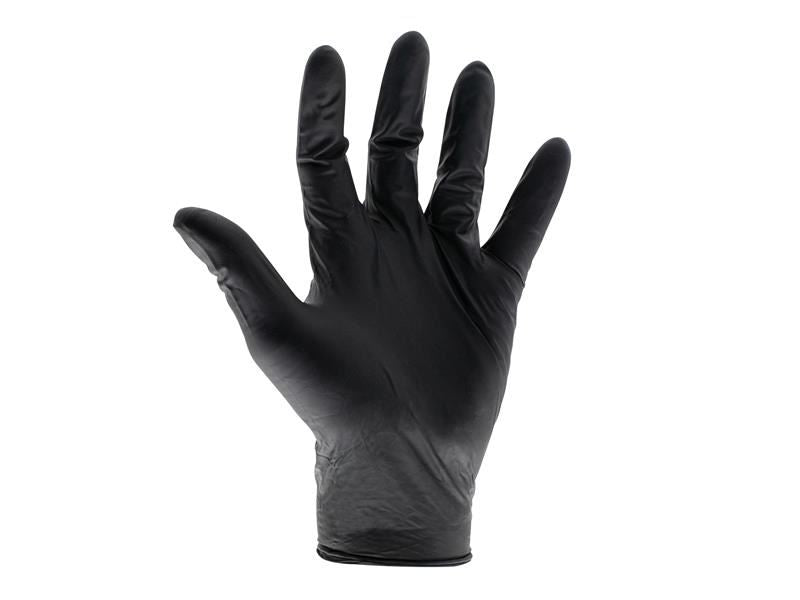 Heavy-Duty Nitrile Disposable Gloves, Black