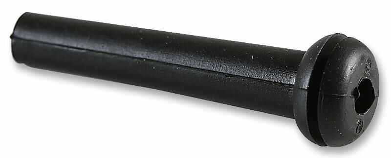 PVC Cable Grommet Sleeves Black 5.10mm Cable Dia. 50 Pack