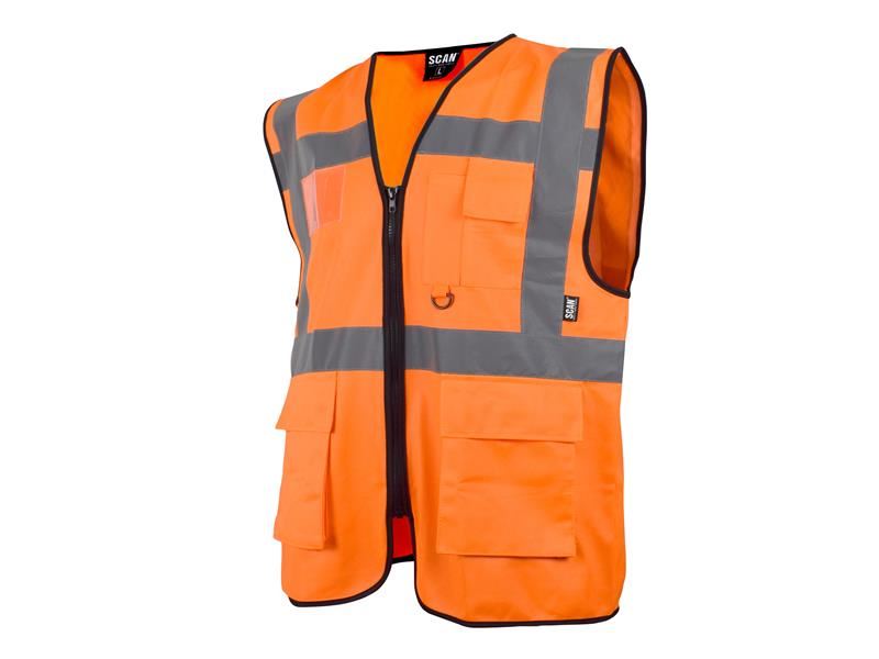 Hi-Vis Utility Orange Waistcoat