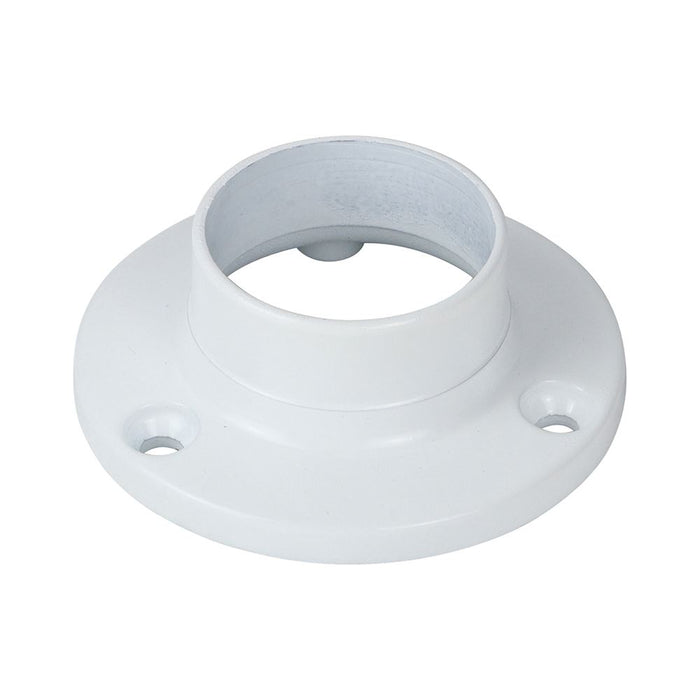 End Socket - For Round Tube - White (Size 25mm - 2 Pieces)